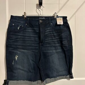 Terra & Sky Deep Indigo High-Rise Shorts